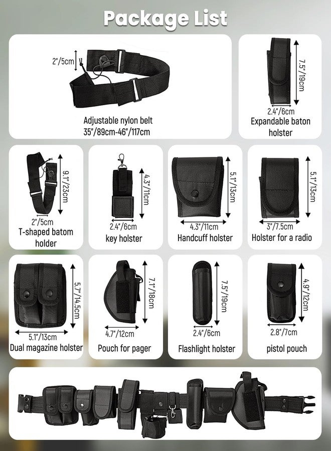 DUPDMKIN Police Belt 10 in 1 Duty Belt for Tactical Security, Military Modular Equipment System Mold - Image 2